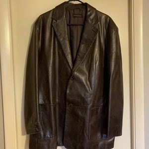 Men’s Brunomagli brown leather jacket